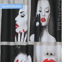 Шторка в ванную комнату, фотопечать "ГЛАМУР"